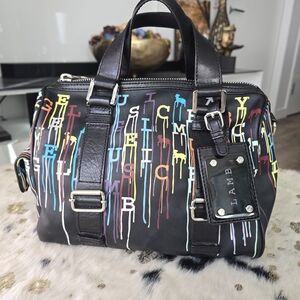 L.A.M.B. Signature Gwen Stefani Satchel Handbag Black Multicolor
